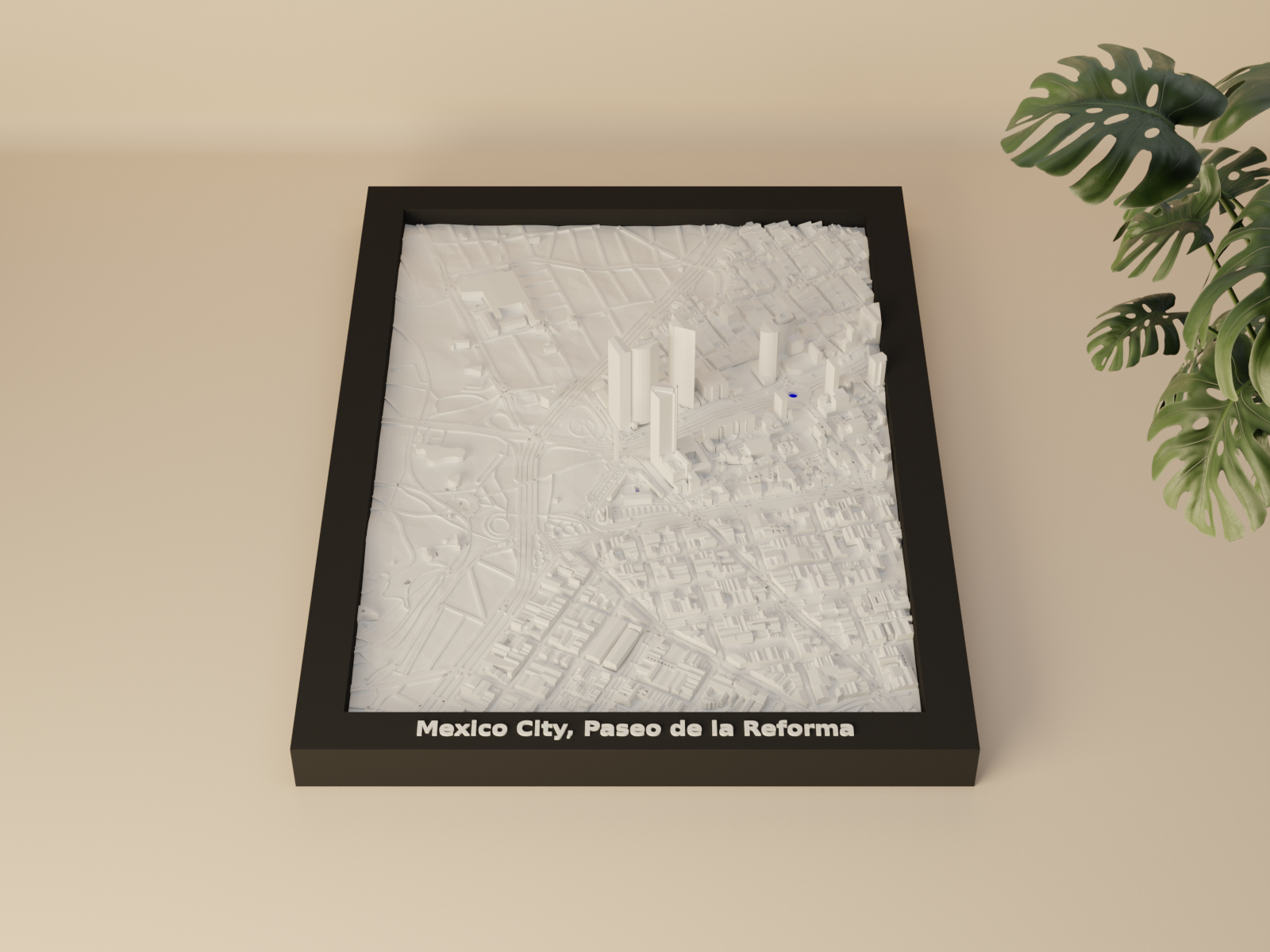 Mexico City, Paseo de la Reforma, Mexico - 3D Miniature