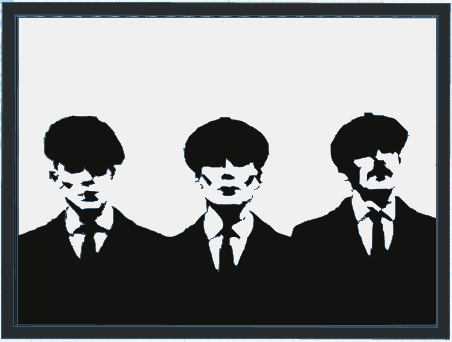 Peaky Blinders Inspired Wall Plaque – Three Half-Bust Silhouette Portraits 15x20cm