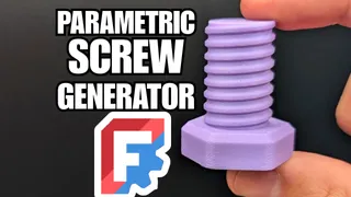 3D Printable Screw Generator for FreeCAD (Optimized Threads)