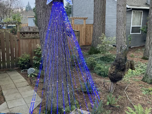 Seed pixel mega tree on a real tree