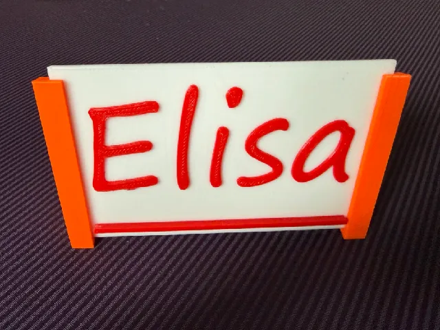 Namensschild mit Aufsteller - Nameplate with Display Stand