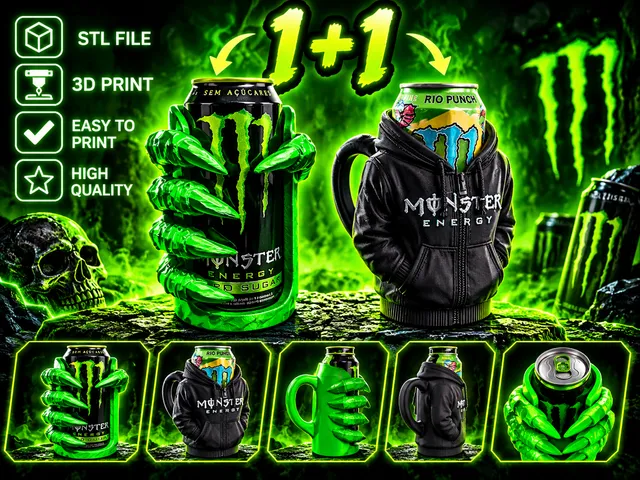 Customizable Monster Font Cup - 473ml Can Holder
