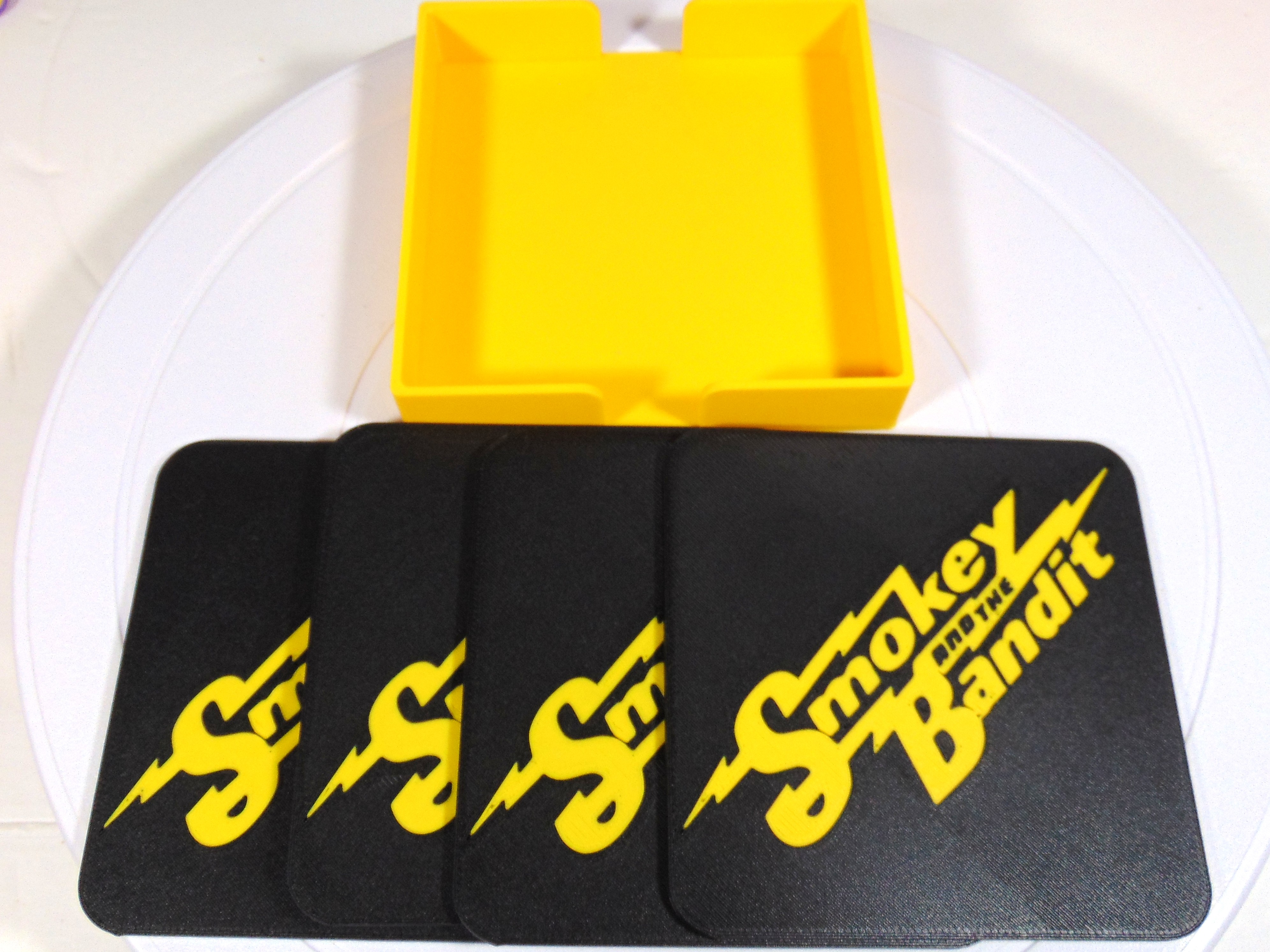 Smokey And The Bandit Coaster Set With Holder 100mm Square Tribute