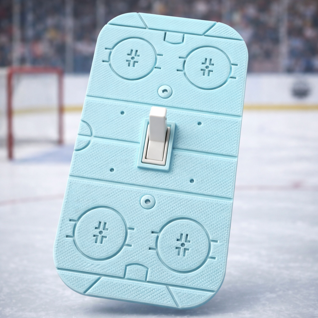 Ice Hockey Rink themed Single Toggle Light Switch Cover