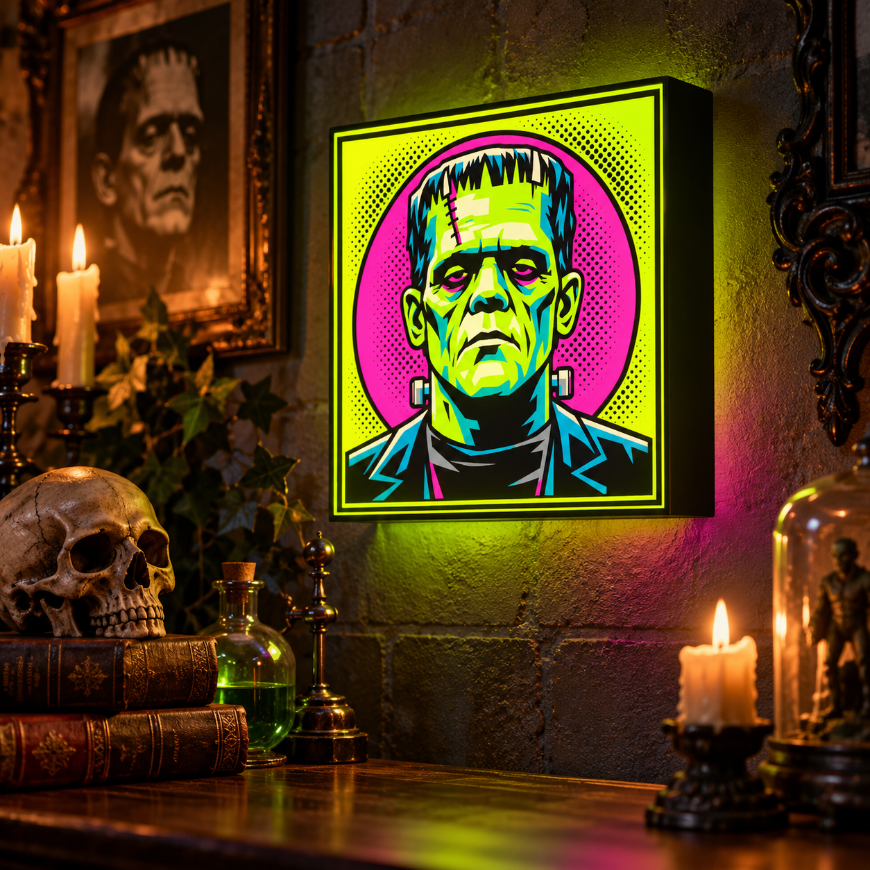 Frankenstein Pop Art Light Box