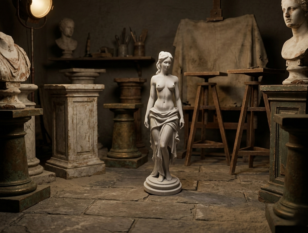 Classical Greek Nude Goddess Statue – NSFW Artistic 3D Printable Model- (Pose 2)