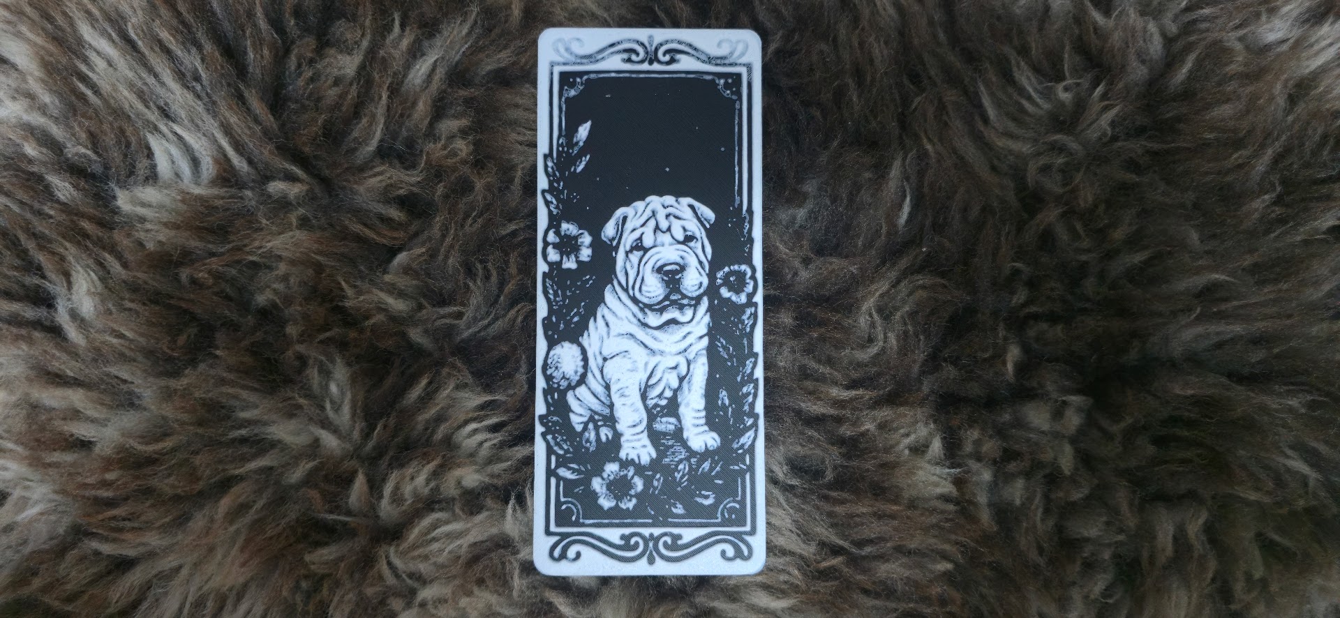 Shar Pei Puppy Wrinkled Portrait Bookmark