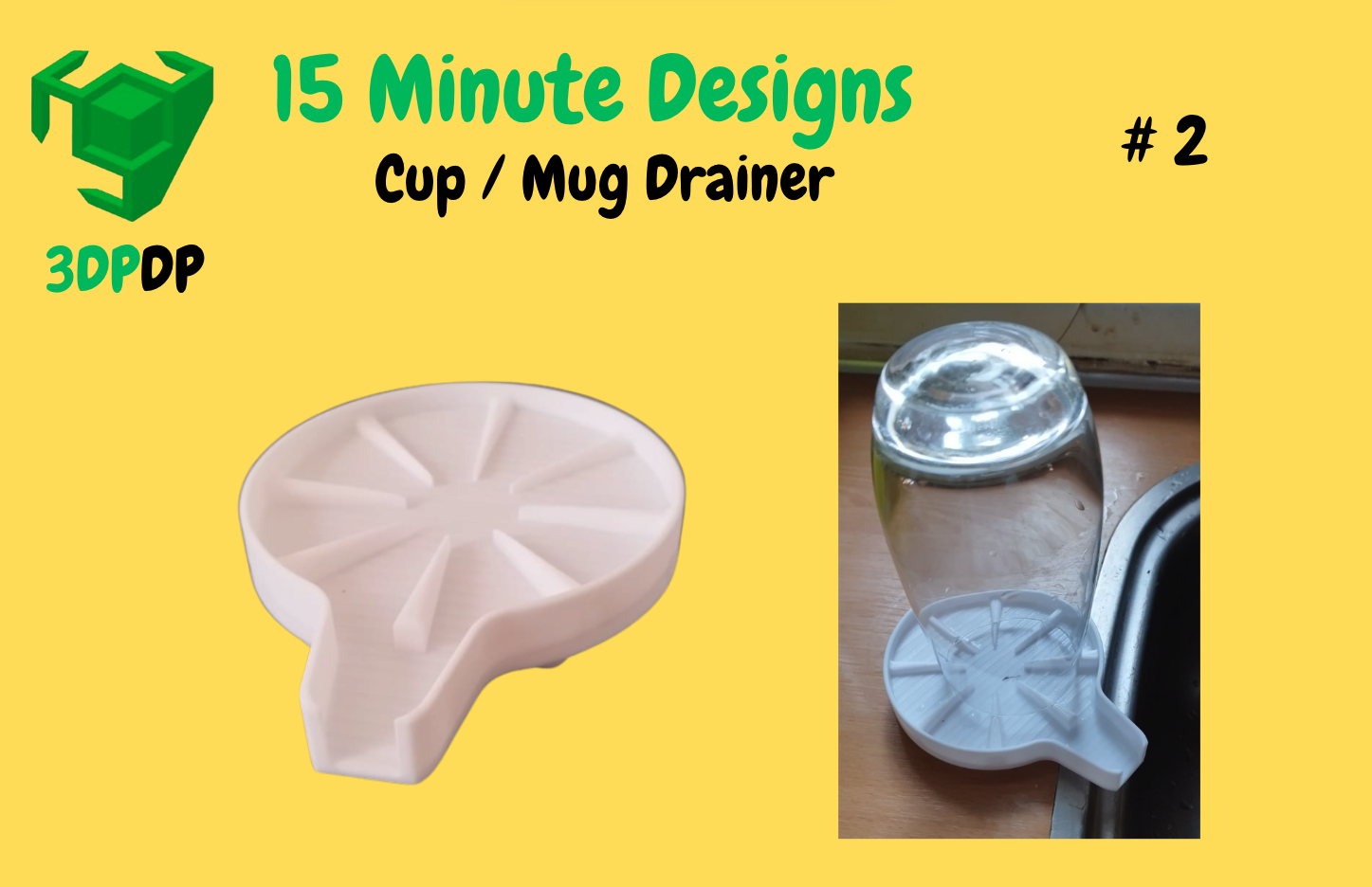 Glass / Mug Drainer - Kitchen - 15 Minute Design