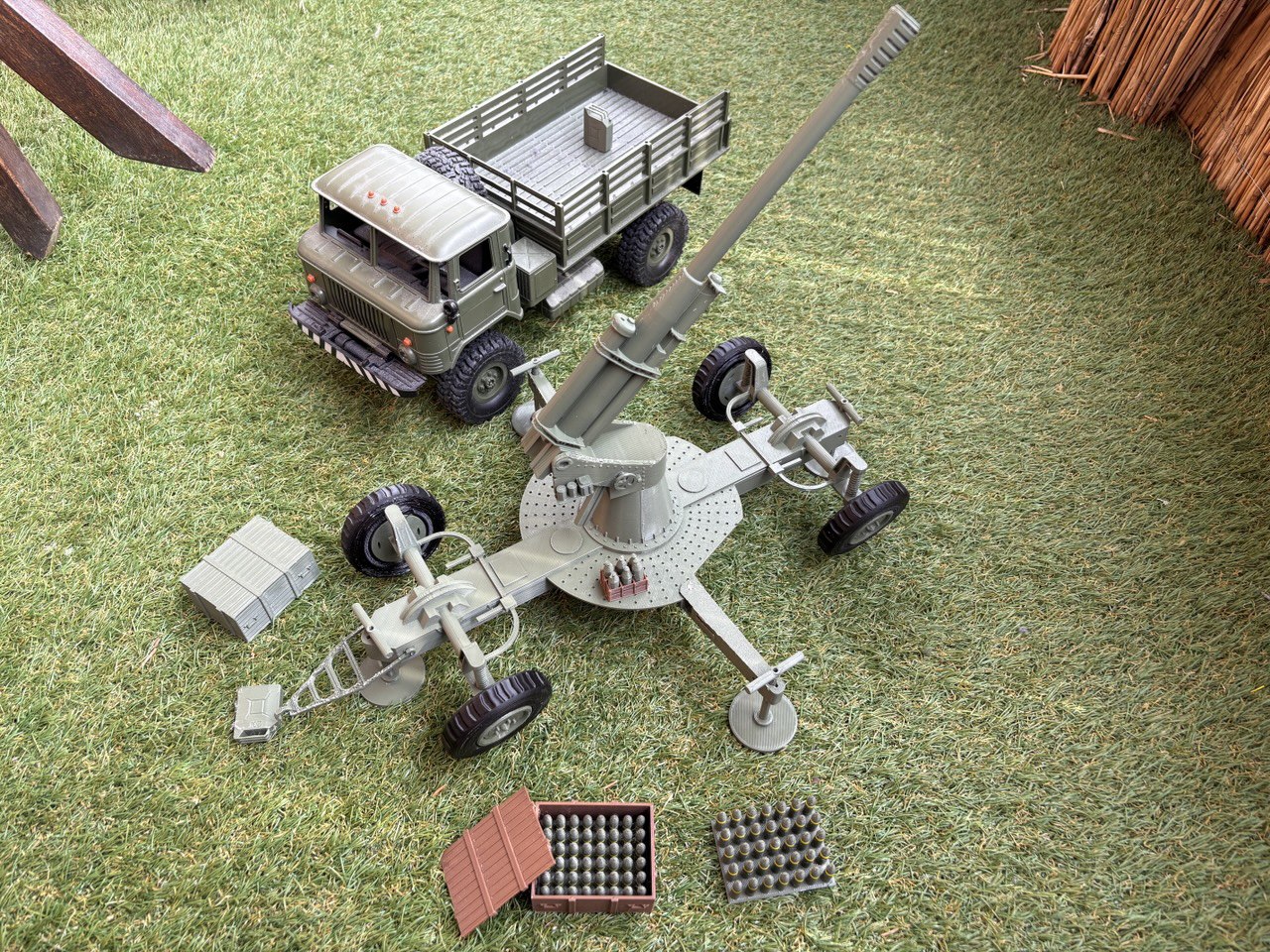 Soviet 52 K Anti Aircraft Gun 1 16 scale for WPL RC Trucks