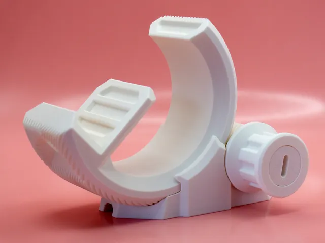 Phone Stand Herringbone Cut by Pork3D