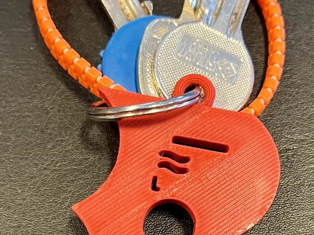 Warsaw Libraries logo keychain