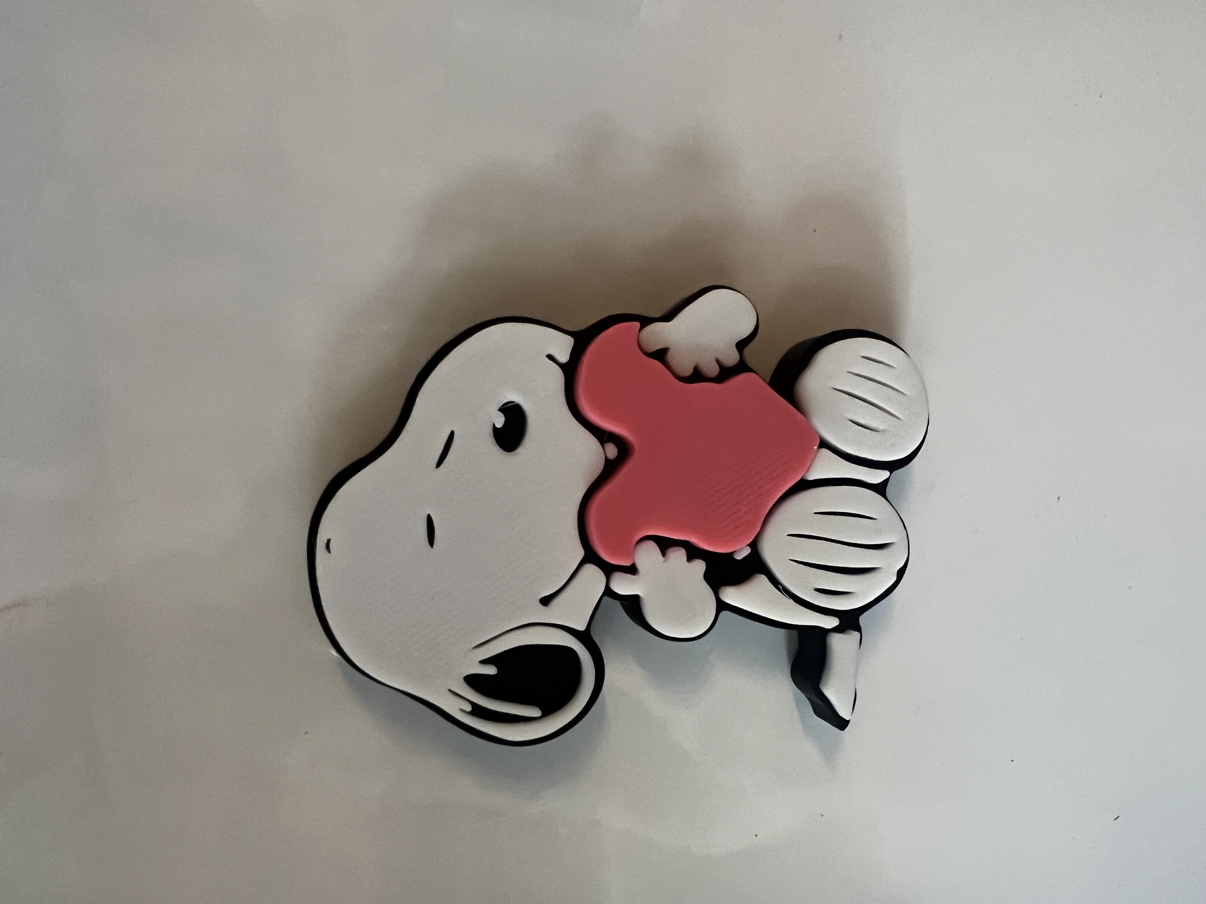 Snoopy Holding a Heart Magnet