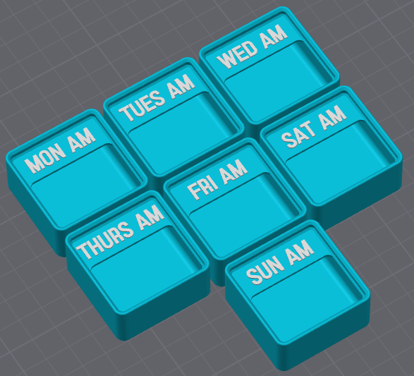 Miniatura 4 do modelo 3D Gridfinity customizable stackable medicine bins