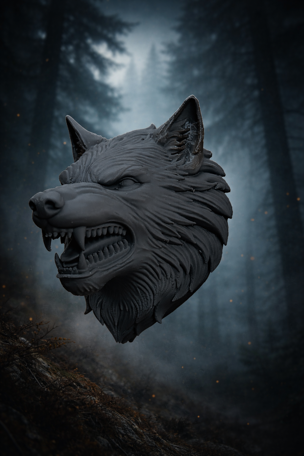 Wolf Head Wall Decoration