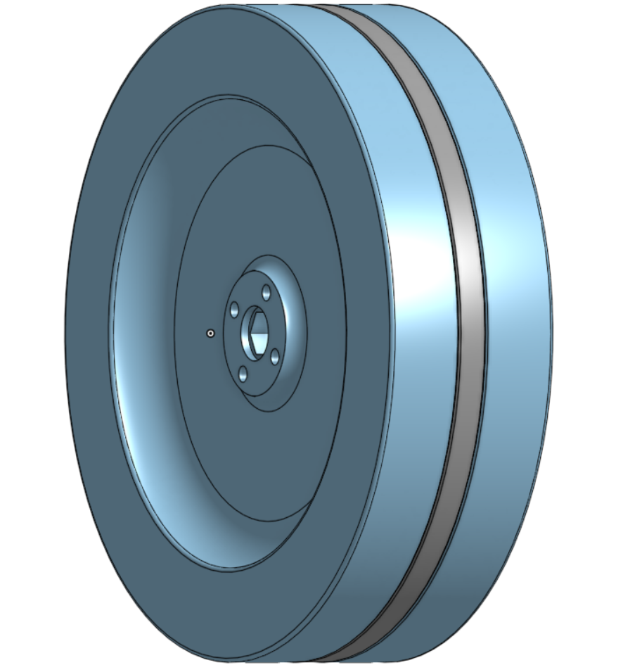Flywheel, 168mm for goBilda hubs (16mm Square x M4 mounts, 6mm D-shaft, 8mm or 12mm Hex Shaft Fly Wheel)