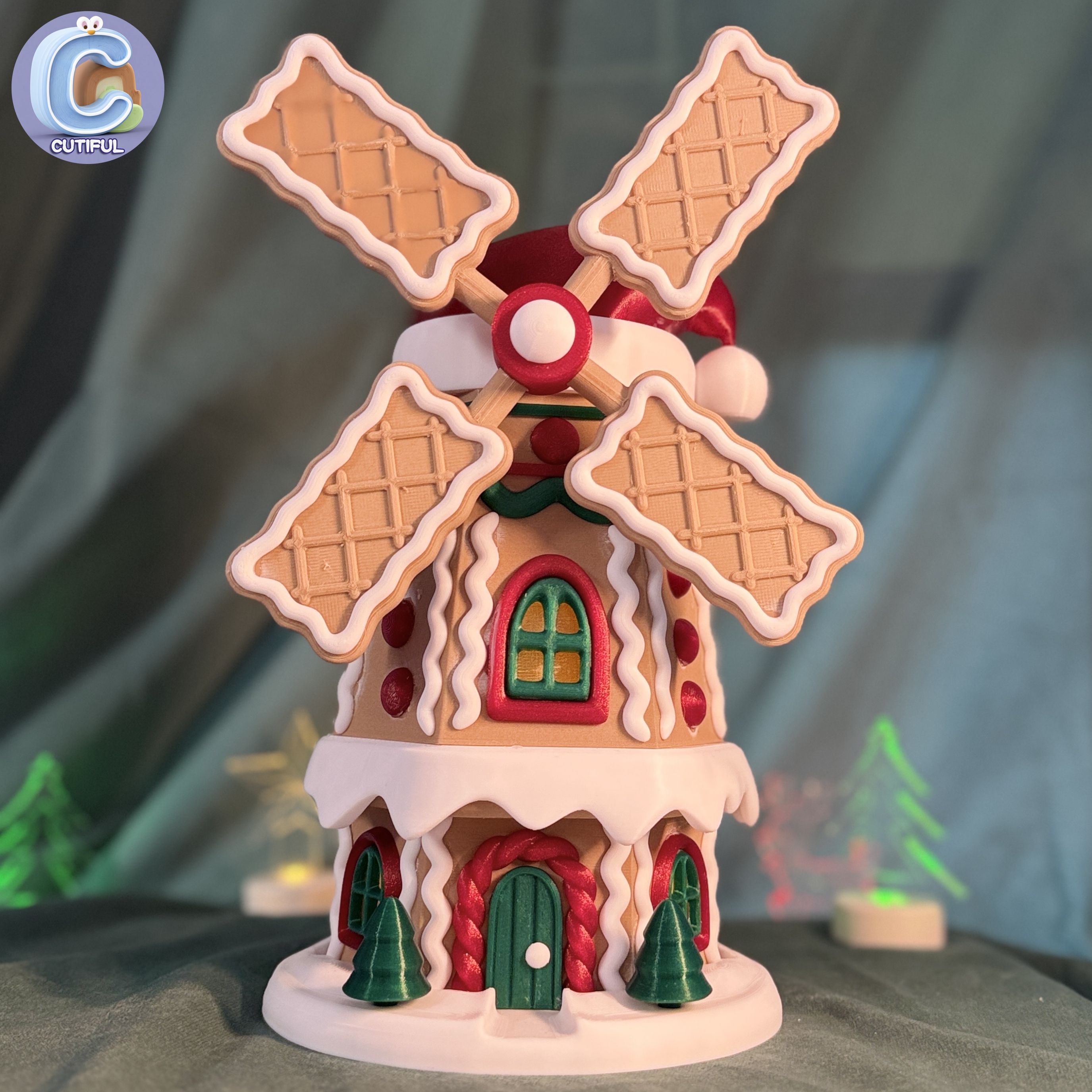 Christmas Gingerbread Windmill – Multicolor Without AMS — miniatura 2