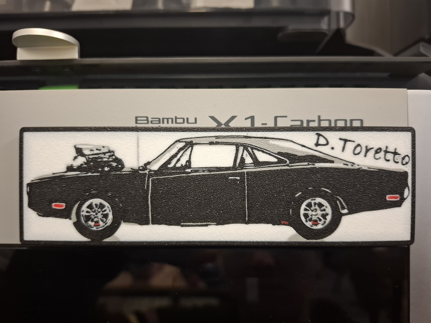 Dominic Toretto Dodge Charger Fast and Furious plaque