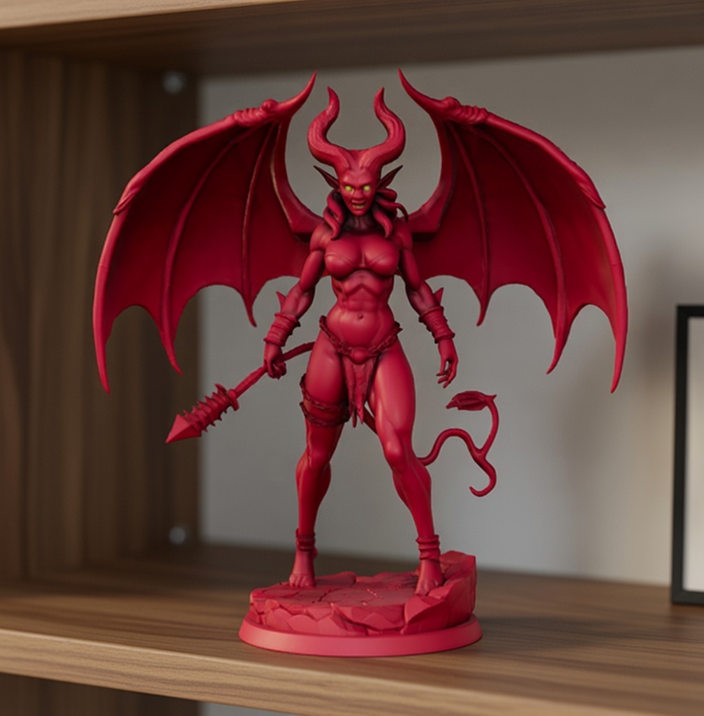 (stl MODIFICADO )Succubus Infernal - Demonio Guerrero Seductor