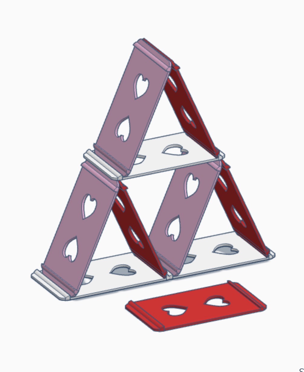 Stacking Business Cards For Your Valentine