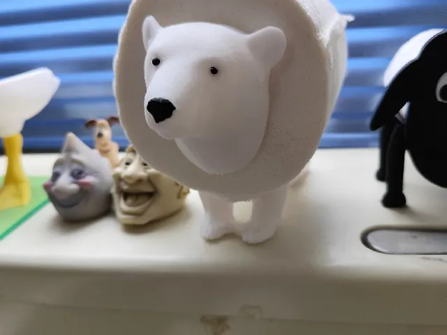 polar bear toilet roll stand + complete