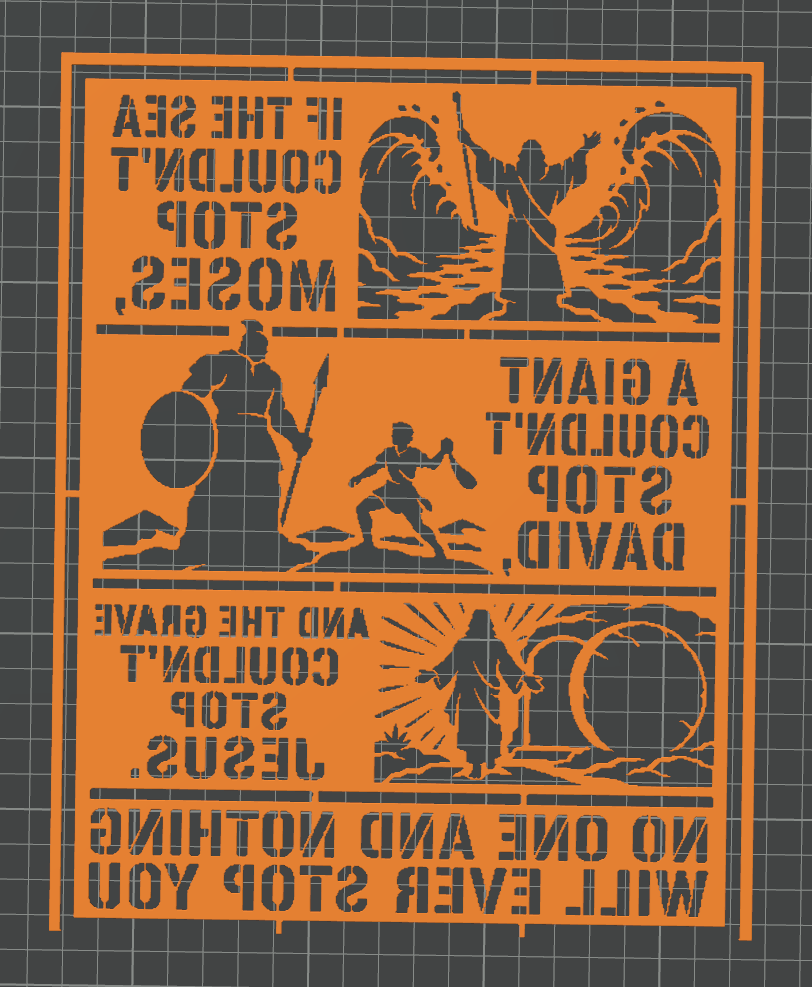 Motivational Jesus/Biblical Stencil