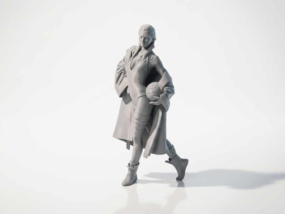 Player Holding Ball Sports Figurine 3D Printable