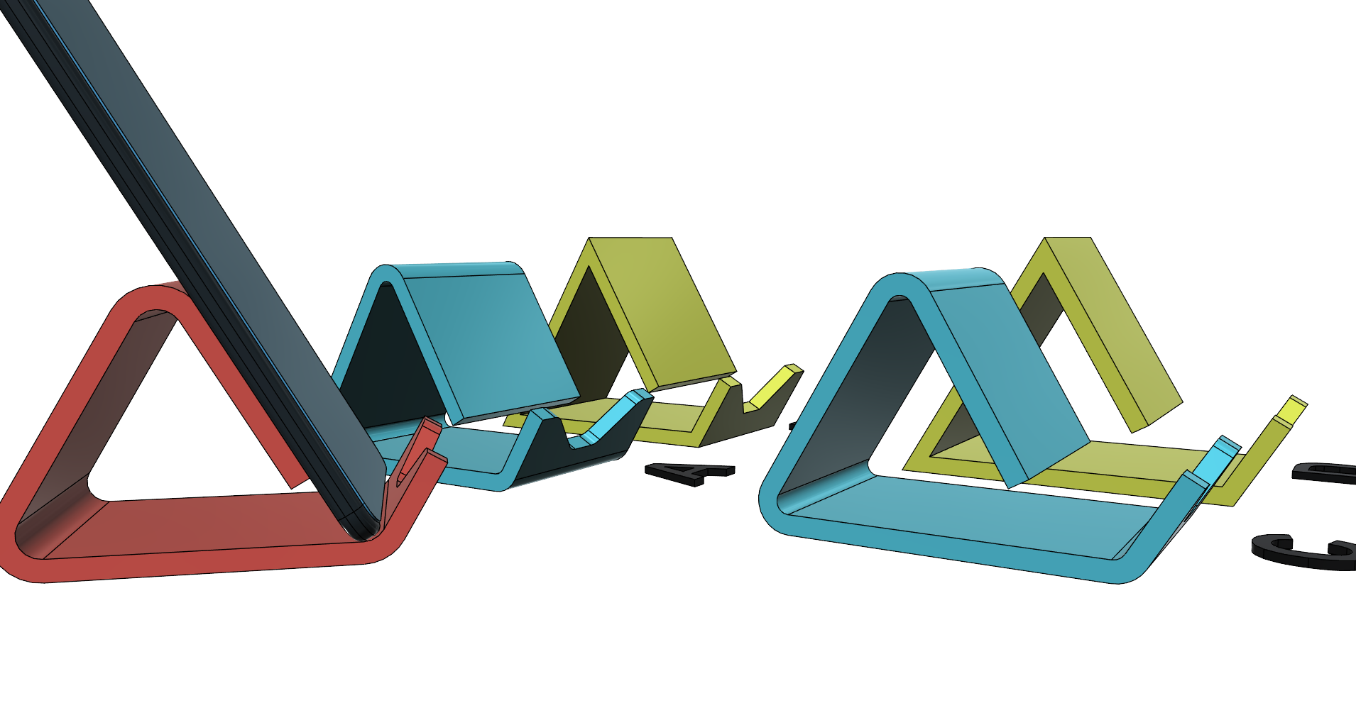 Phone holder phone stand universal easy print without support