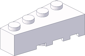 Wedge 4x2 Left Lego Compatible (41768.DAT)