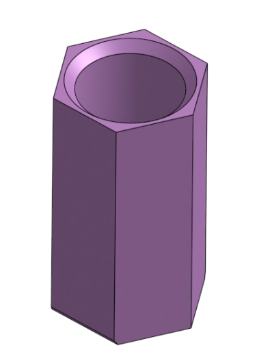 Hexagonal Foot Connector x1 for PVC Tubing