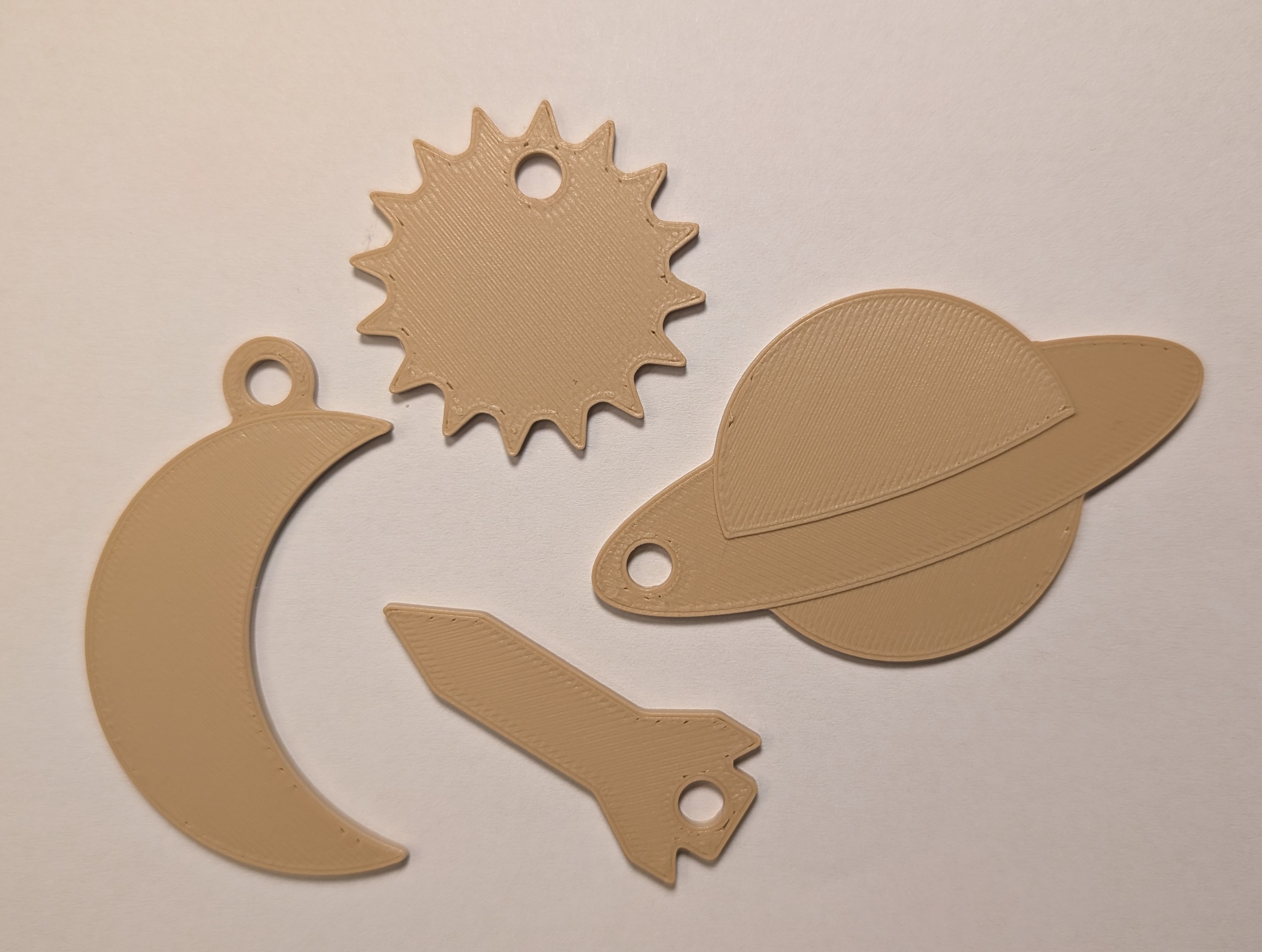 Keychain Blanks - Space Shapes 1