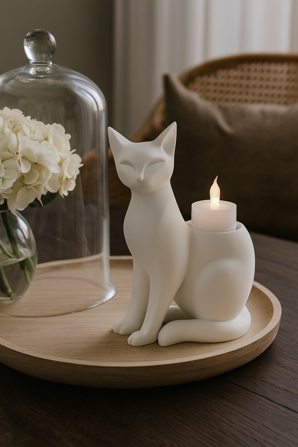 Moonlight Cat LED Candle Holder