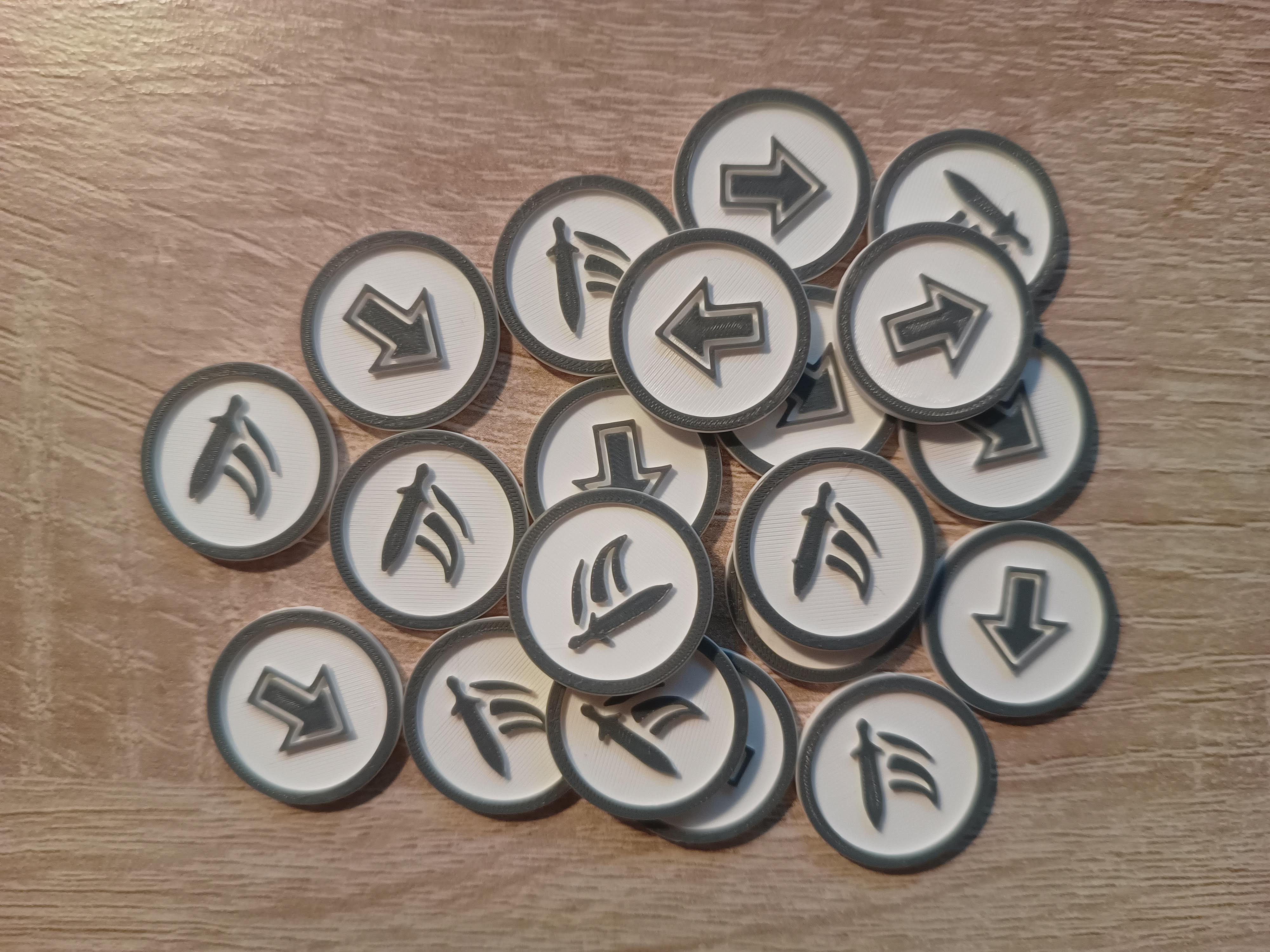 Heroes 3 Board Game - Retaliate/Activation tokens