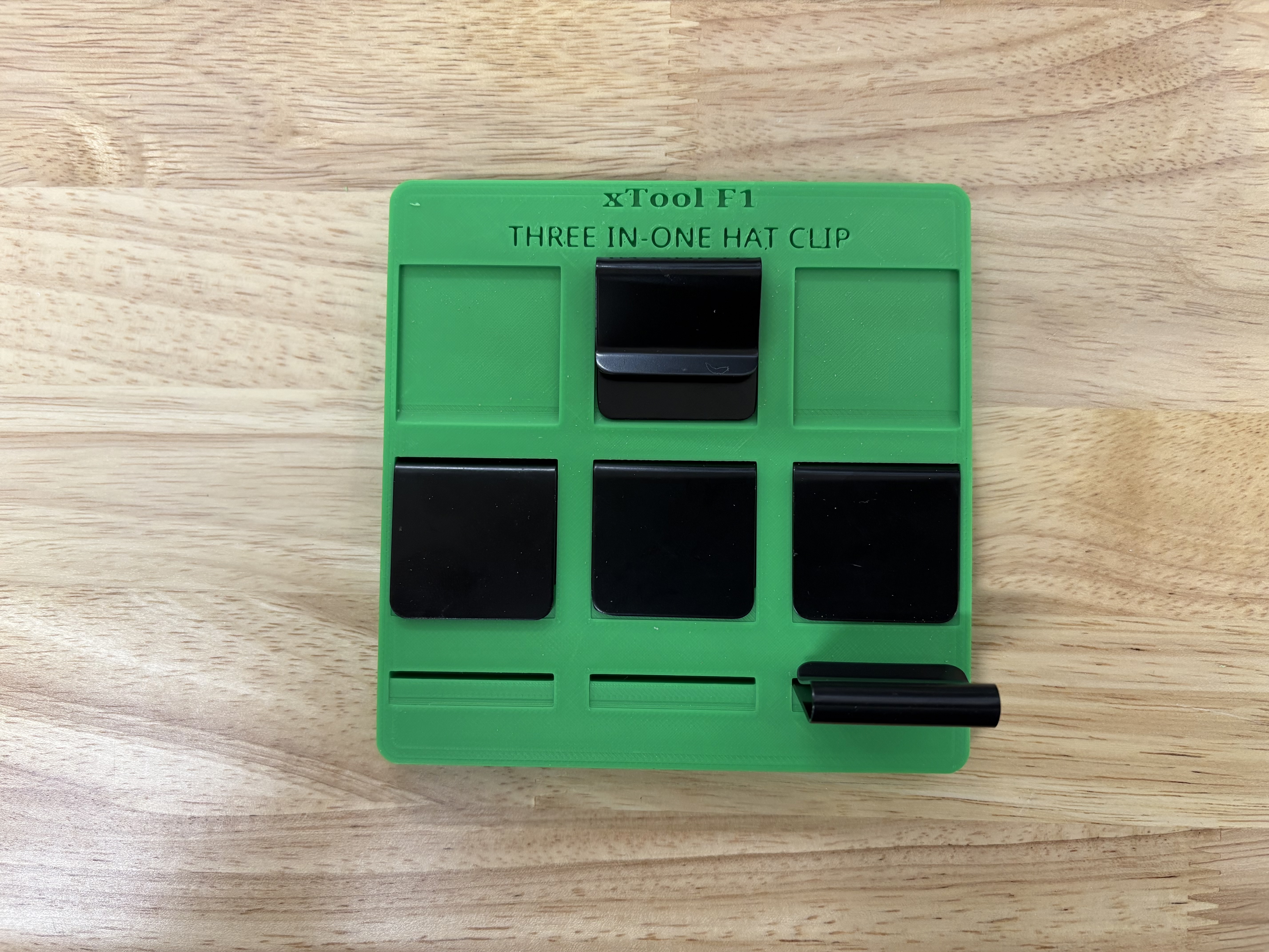 xTool F1 Core 4 Jig Set — Hat Clip 3-in-1 + 2-Up Business Cards + Slate Coaster (Round/Square) + 6-Up Dawg Tag