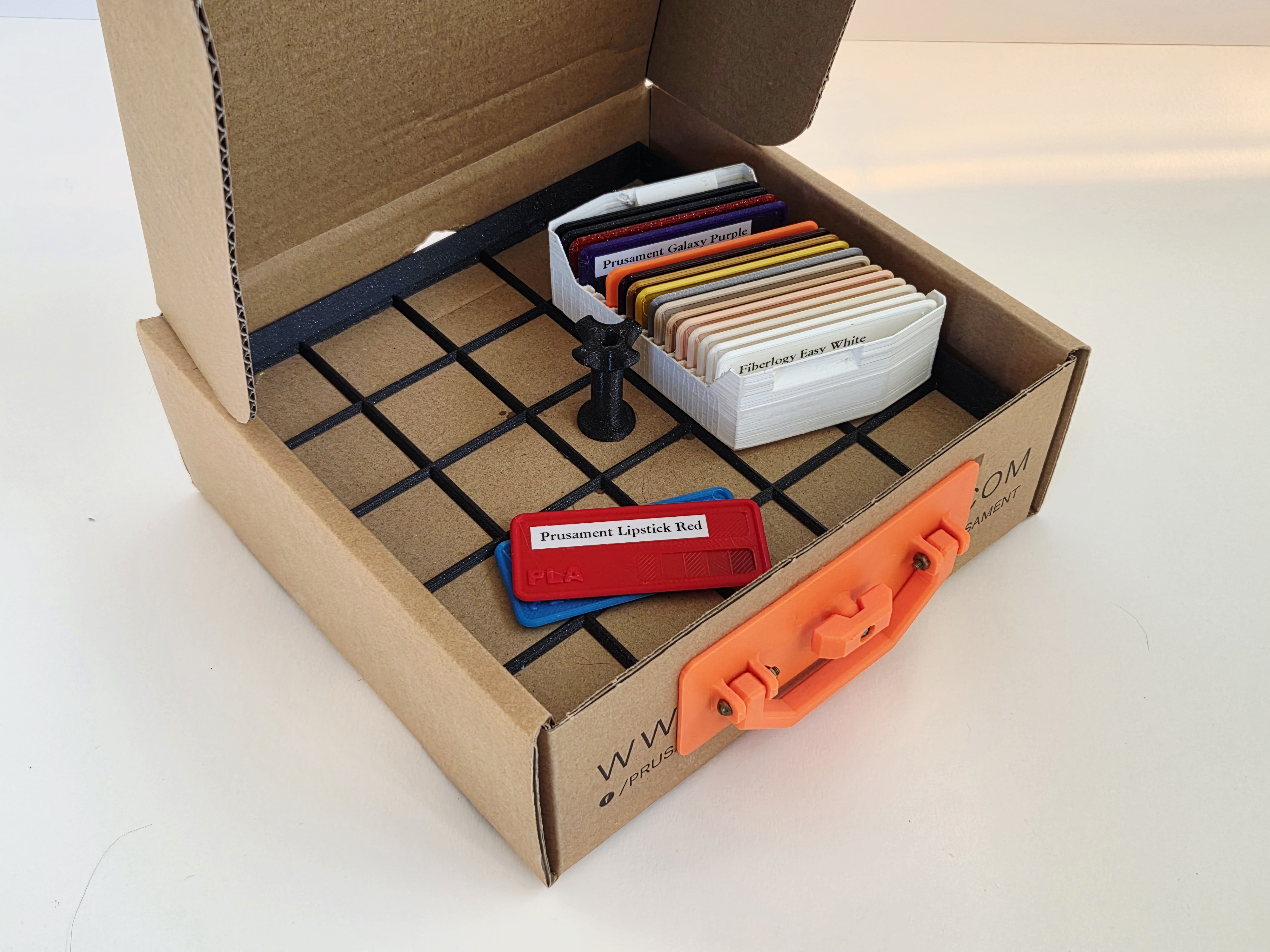 Filament Sample Insert for Prusament Box Storage System Organizer