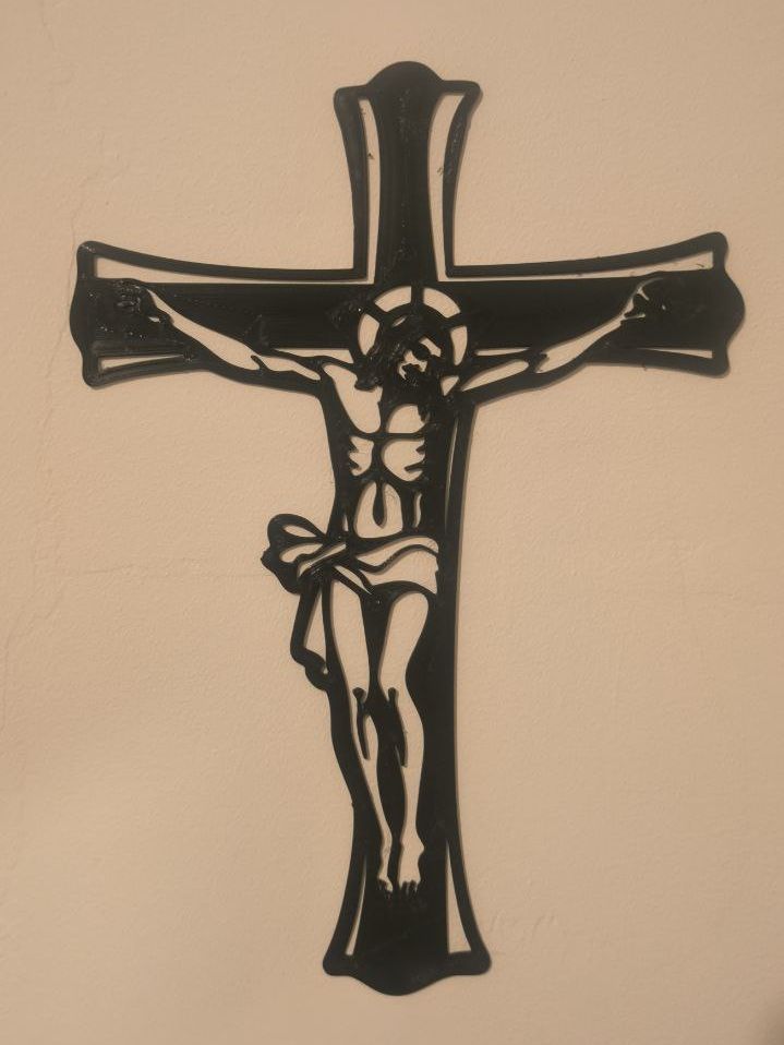 Crucifix Jesus Christ Silhouette Wall Art