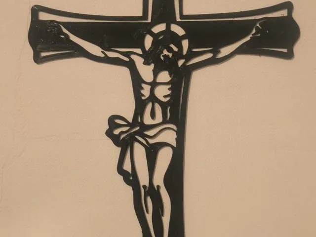 Crucifix Jesus Christ Silhouette Wall Art