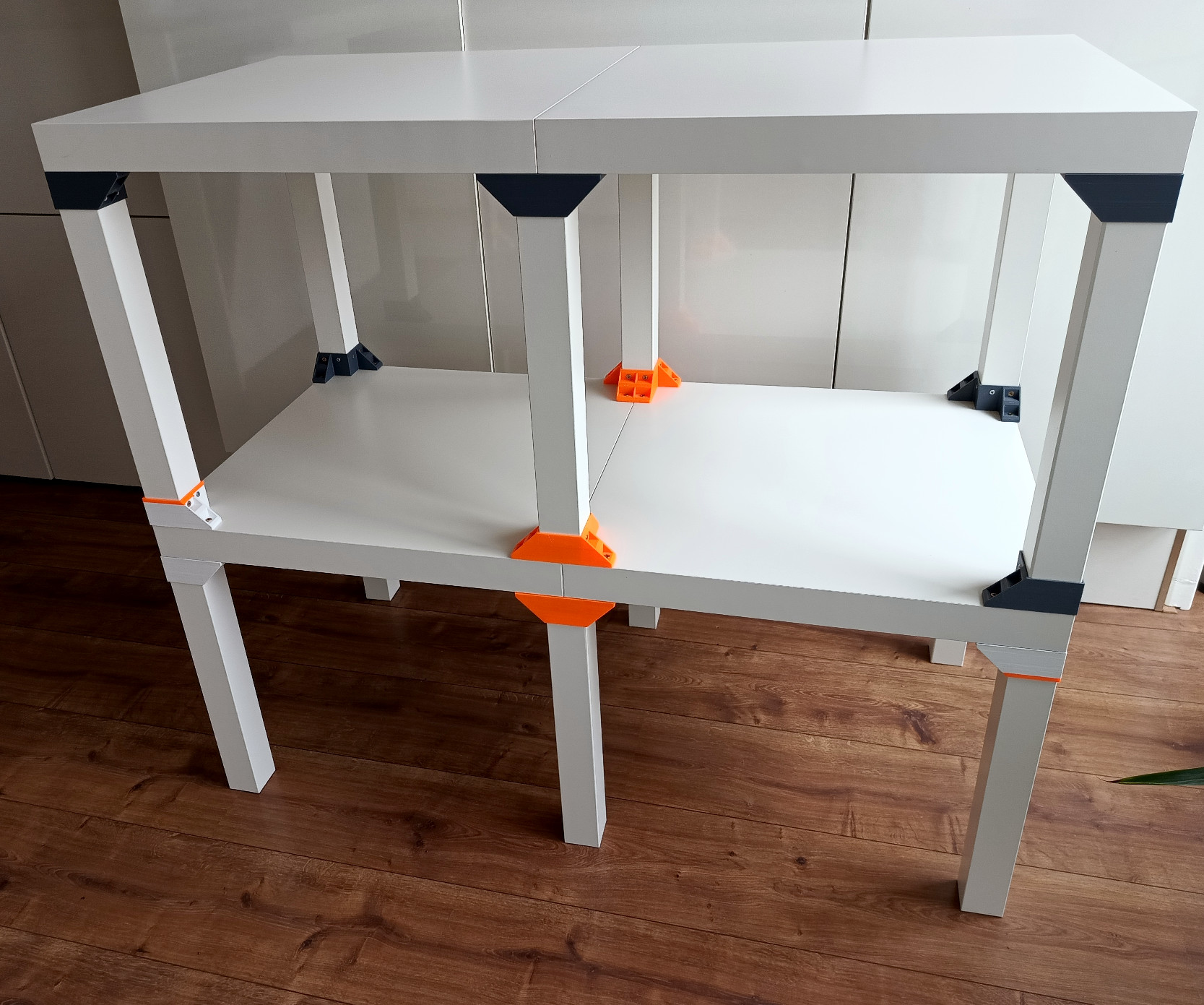 Ikea Lack table storage remix: sturdier and no bridging