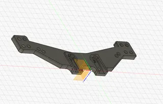 serpent x20 shock tower brase rear