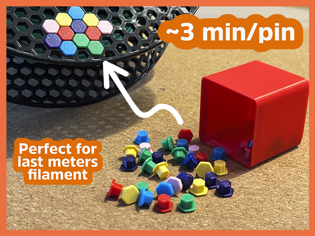 Prusament Spool Hex Pins – HAMA-Style Pixel Art for the New Spool