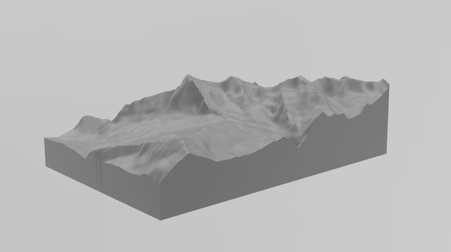 Mountain Topography - Eiger, Mönch & Jungfrau Mountain Range