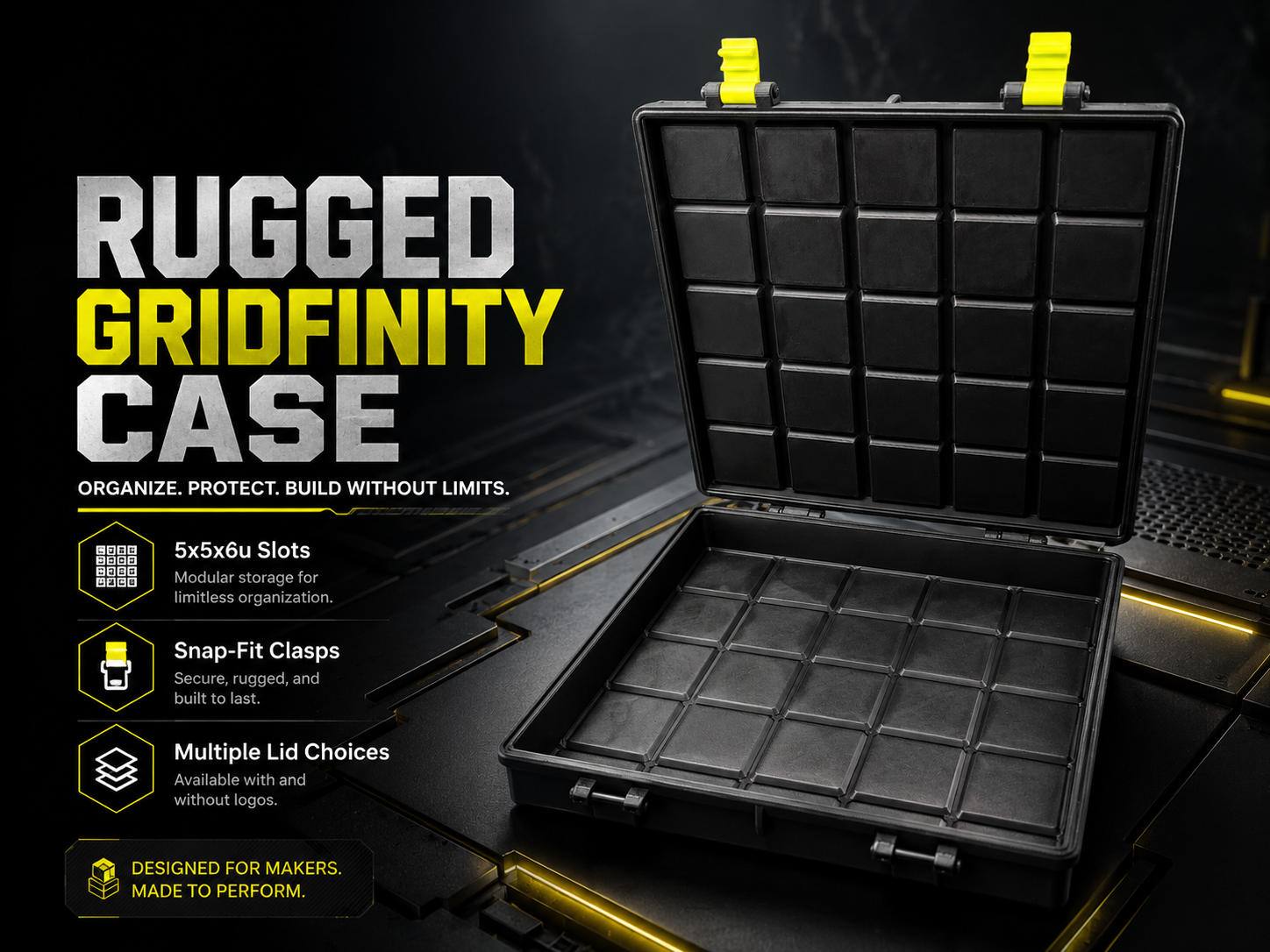 CFD - Rugged Gridfinity Case (5x5x6u)