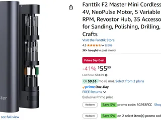 Fanttik F2 Master Mini Cordless Rotary Tool Kit – 4V With NeoPulse Motor & 5 Variable Speeds (Open Box)