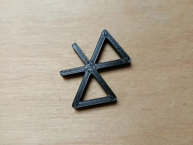 2D Keychain – Bluetooth Symbol (Outline)