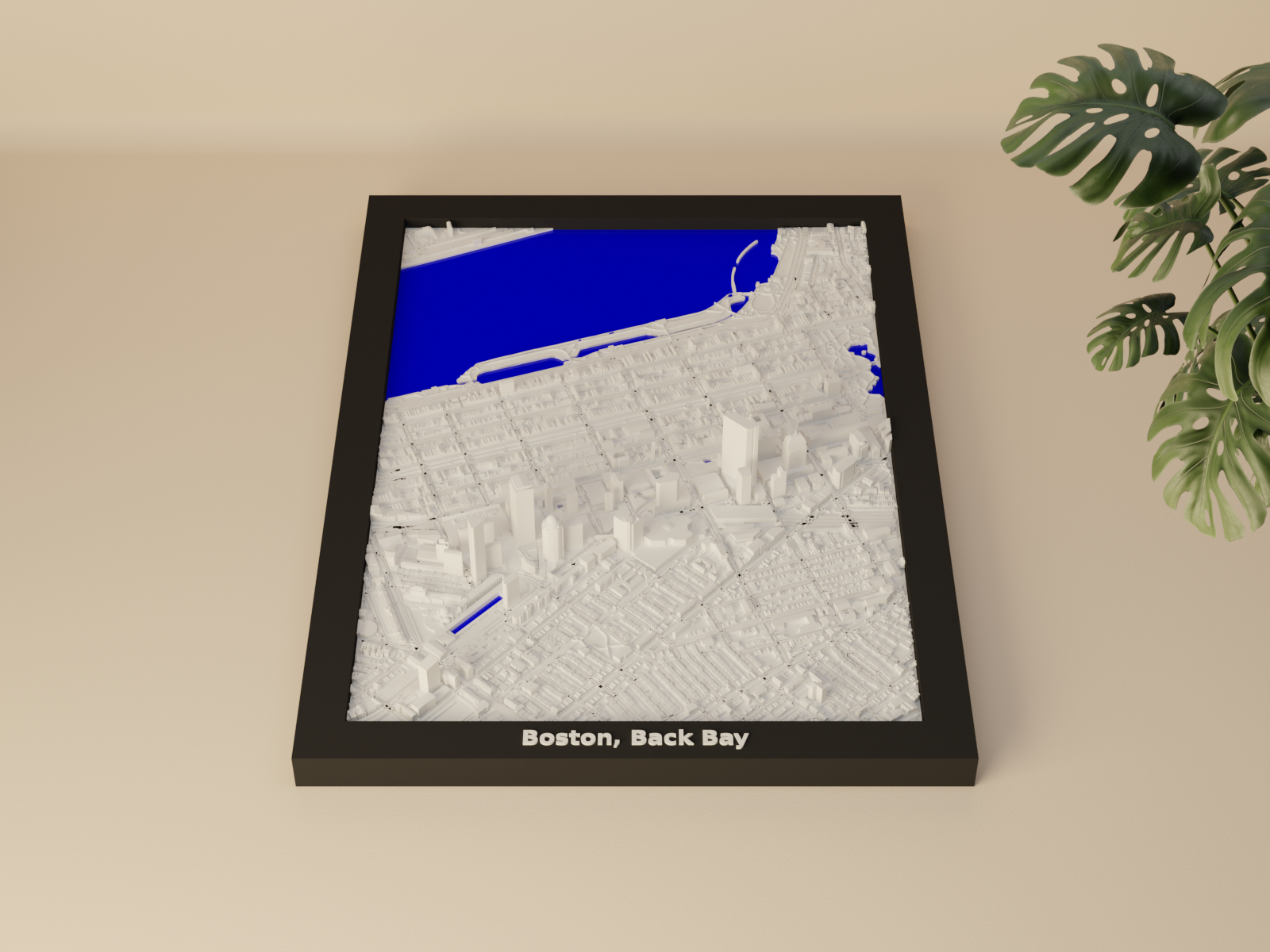 Boston, Back Bay, United States - 3D Miniature