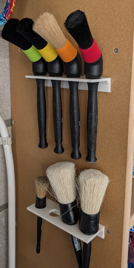 Car detailing brush holder