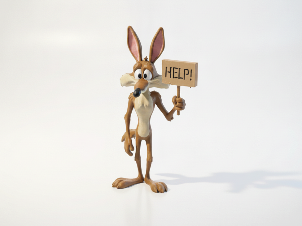 Coyote Figurine Cartoons Animation 3D Printable
