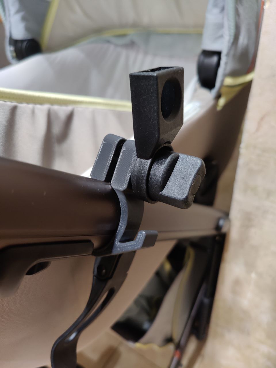 Umbrella mount for Anex E-Type stroller