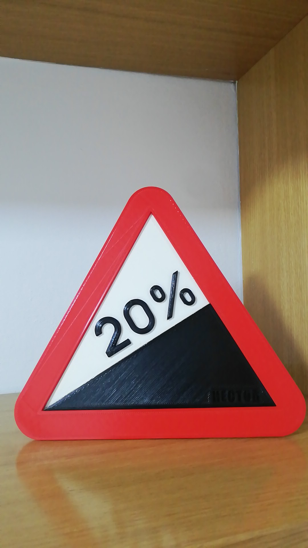 20% Gradient Road Sign - Cycling Wall Art