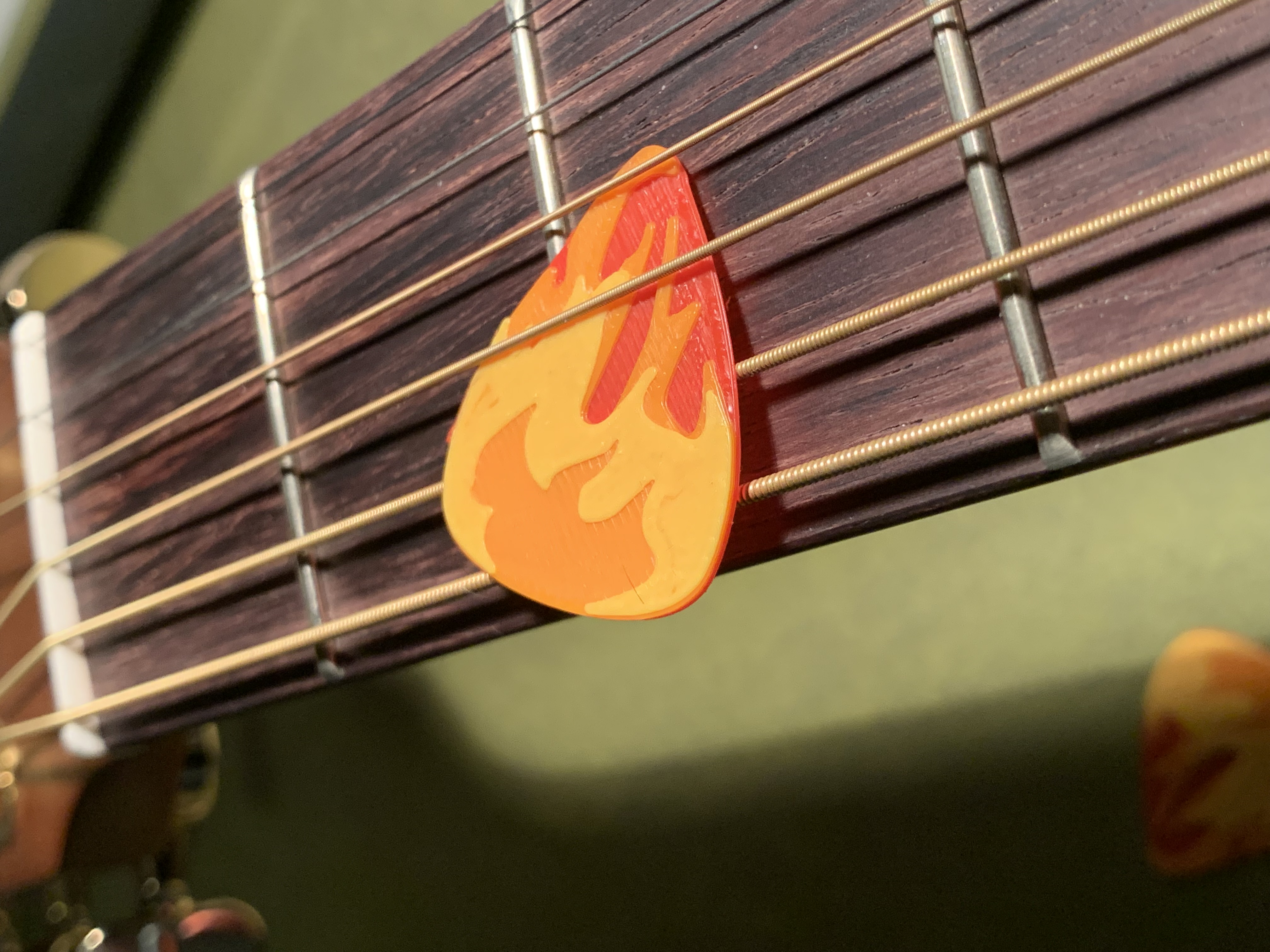 Fire Guitar Pick