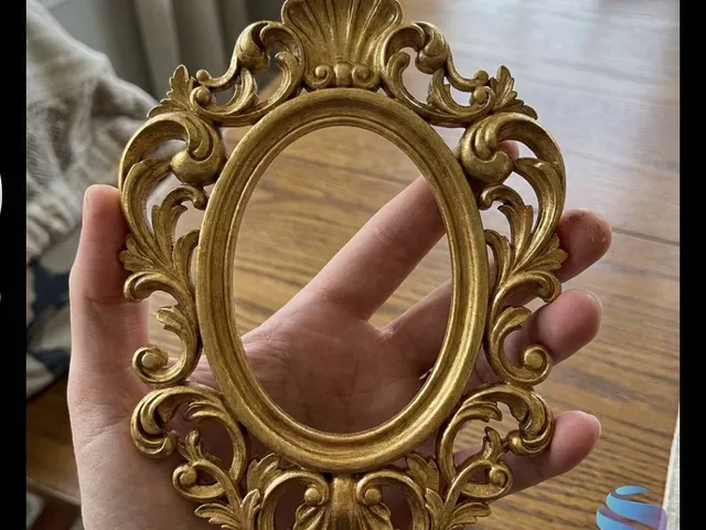 Baroque Shell Oval Frame - 3D STL Model for CNC and 3D Printing